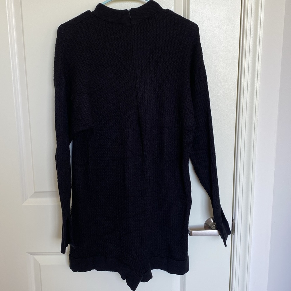 Weworewhat Mock Neck Sweater Romper Size M Black - Picture 7 of 8